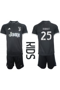 Fotbalové Dres Juventus Adrien Rabiot #25 Dětské Třetí Oblečení 2023-24 Krátký Rukáv (+ trenýrky)